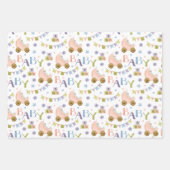 Feuille De Papier Cadeau Baby shower lapin mignon (Devant)