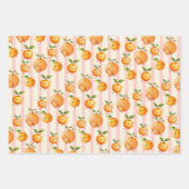 Feuille De Papier Cadeau Baby shower orange de Little Cutie (Devant 2)