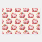 Feuille De Papier Cadeau Baby shower Plaid Rose citrouille (Devant)