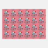 Feuille De Papier Cadeau Baby Zebra Christmas Kids (Devant 3)