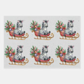 Feuille De Papier Cadeau Baby Zebra Christmas Kids (Devant 3)