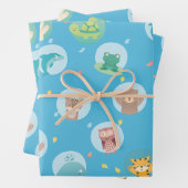 Feuille De Papier Cadeau Babyboy garçon bébé cadeau de douche (En situation)