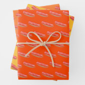 Feuille De Papier Cadeau Bacon mignon (En situation)