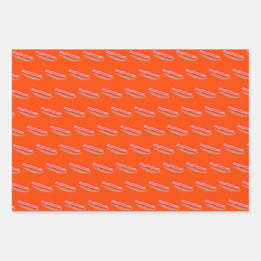 Feuille De Papier Cadeau Bacon mignon (Devant)