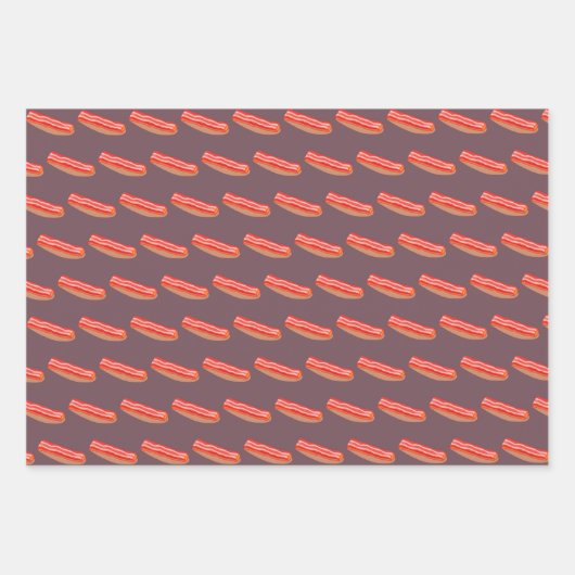 Feuille De Papier Cadeau Bacon mignon (Devant 3)
