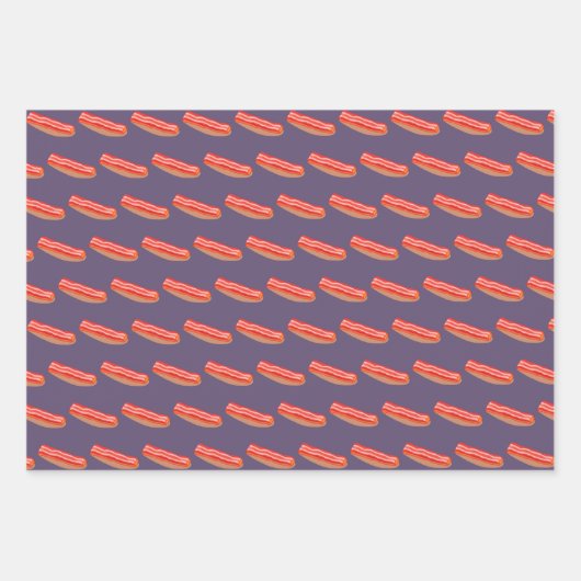 Feuille De Papier Cadeau Bacon mignon (Devant 2)