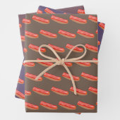 Feuille De Papier Cadeau Bacon mignon (En situation)