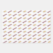 Feuille De Papier Cadeau Bacon Sizzling Bagues OEufs Frits Petit-Déjeuner (Devant)