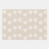 Feuille De Papier Cadeau Bagues mariages (Devant 2)