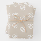 Feuille De Papier Cadeau Bagues mariages (En situation)