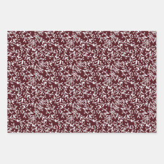 Feuille De Papier Cadeau Baies, rouge bordeaux.