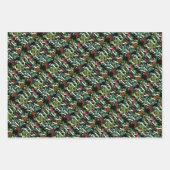 Feuille De Papier Cadeau Baies vertes de NOËL (Devant)