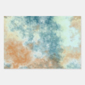 Feuille De Papier Cadeau Bain Gold et Turquoise (Devant 3)