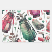 Feuille De Papier Cadeau Bal de golf (Devant 2)