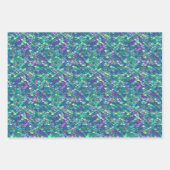 Feuille De Papier Cadeau Balances de sirènes violettes et vertes (Devant 2)