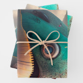 Feuille De Papier Cadeau Baleine étrange (En situation)