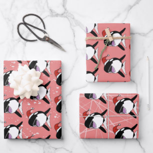 Feuille De Papier Cadeau Baleine tueuse Orca Christmas