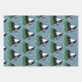 Feuille De Papier Cadeau Baleine tueuse Orca Christmas (Devant)