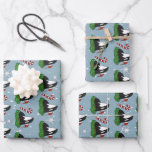 Feuille De Papier Cadeau Baleine tueuse Orca Christmas<br><div class="desc">Papier d'enveloppement Orca de Noël</div>