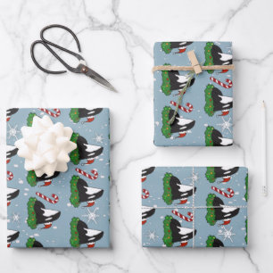 Feuille De Papier Cadeau Baleine tueuse Orca Christmas