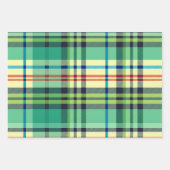 Feuille De Papier Cadeau Balises Cadeaux Rustiques Plaid (Devant 2)