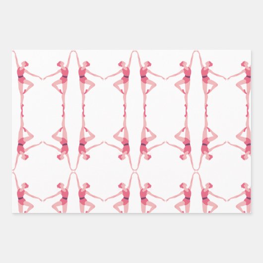 Feuille De Papier Cadeau Ballerina avec personnalisation de nom (Devant 3)