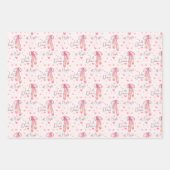 Feuille De Papier Cadeau Ballerina sur blanc (Devant 2)