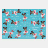 Feuille De Papier Cadeau Ballerine noire de Noël (Devant 2)