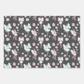 Feuille De Papier Cadeau Ballerine papillon (Devant 2)