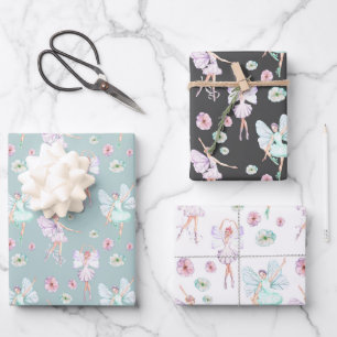 Feuille De Papier Cadeau Ballerine papillon