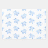 Feuille De Papier Cadeau Ballet bleu Anniversaire Pointe Chaussures (Devant 3)