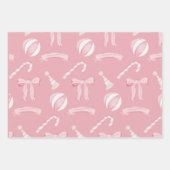 Feuille De Papier Cadeau Ballet de biscuit rose (Devant)