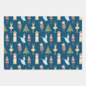 Feuille De Papier Cadeau Ballet de craquelette d'aquarelle (Devant 3)