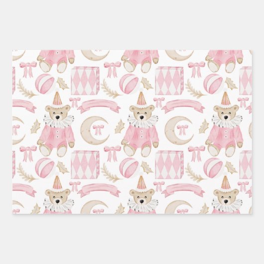 Feuille De Papier Cadeau Ballet Pastel Nutcracker (Devant 3)