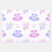 Feuille De Papier Cadeau Ballet rose et violet Anniversaire Chaussures Tutu (Devant)