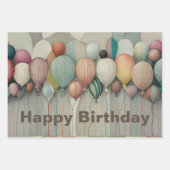 Feuille De Papier Cadeau Ballons (Devant)
