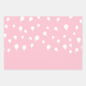 Feuille De Papier Cadeau Ballons blancs sur Pastel Pink (Devant)