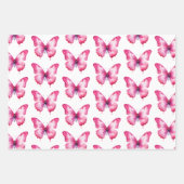 Feuille De Papier Cadeau Ballons Coeur Rose Anniversaire (Devant 3)