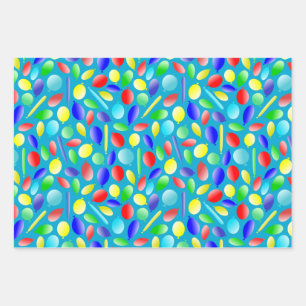 Feuille De Papier Cadeau Ballons colorés Fun Celebrations