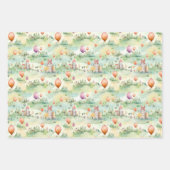 FEUILLE DE PAPIER CADEAU BALLONS D'AIR CHAUD (Devant 2)