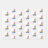 Feuille De Papier Cadeau Ballons de l'Aïd moubarak (Devant 3)