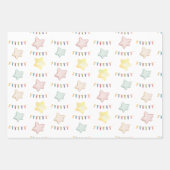 Feuille De Papier Cadeau Ballons Stars et bannières (Devant 3)