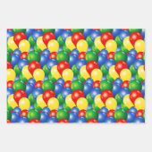 Feuille De Papier Cadeau Ballons traditionnels d'anniversaire heureux (Devant)