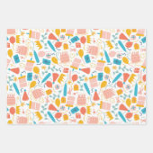 Feuille De Papier Cadeau Balloon bougie fête d'anniversaire (Devant 3)