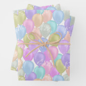 Feuille De Papier Cadeau Balloon Pastel (En situation)
