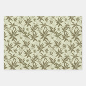 Feuille De Papier Cadeau Bamboo on Beige Sheers - Seamless surface (Devant 2)