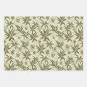 Feuille De Papier Cadeau Bamboo on Beige Sheers - Seamless surface (Devant)