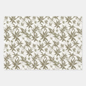 Feuille De Papier Cadeau Bamboo on White Sheers - Seamless surface (Devant 3)