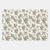 Feuille De Papier Cadeau Bamboo on White Sheers - Seamless surface (Devant 2)
