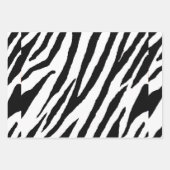 Feuille De Papier Cadeau Bande de tigre - Design noir et blanc (Devant)